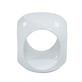 AVE SIX Slick High Gloss Finish Cube Occasional Table, White