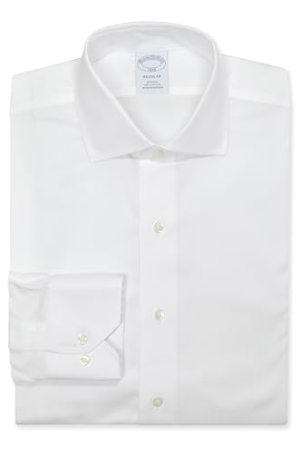 Brooks Brothers Mens Regular Fit Luxury Cotton Spread Collar Button Down Shirt,