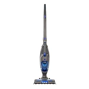 Russell Hobbs Cordless Upright Stick Vacuum Cleaner Bagless 2 in 1 Grey and Blue 600W 2 Speed Settings 60 min Run Time, for Carpets & Hard Floors with Crevice & Brush Tool, 2 Year Guarantee RHSV2211