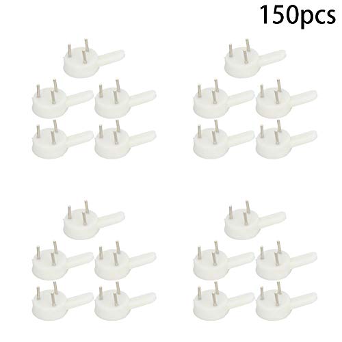 Image of Aicosineg Hardwall Hanger Mount Non-Mark Hook Photo Picture Frame Hanger for Fasteners Wooden Doors Concrete Hooks Wall Wallpaper Walls Hardware White Tone 150pcs