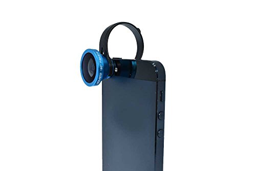 Lumen LM-SMFISH-SB�i�X�J�C�u���[�j Glass FISH EYE 180° ���� �K���X �����Y �X�}�z �^�u���b�g�p �J���� �����Y �N���b�v��