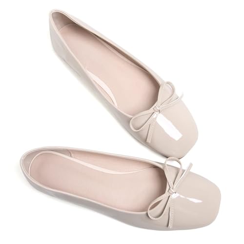 Image of Dear Time Women's Casual Foldable Ballet Flats Square Toe Ballerina Flats Shoes Comfortable