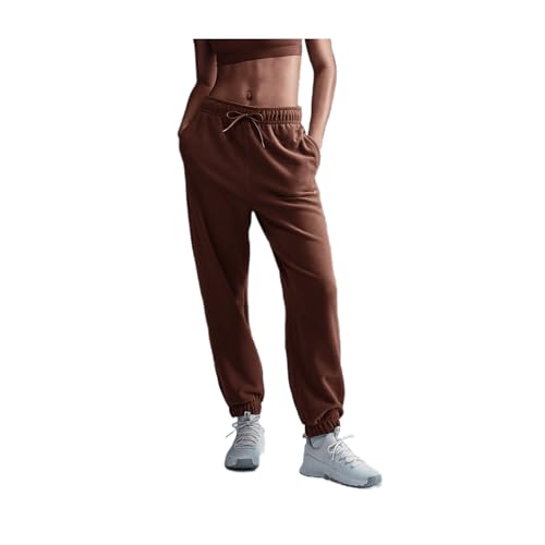 Nike Therma-FIT One Women's Loose Fleece Pants (FB5578-218, Red Sepia/Pale Ivory)