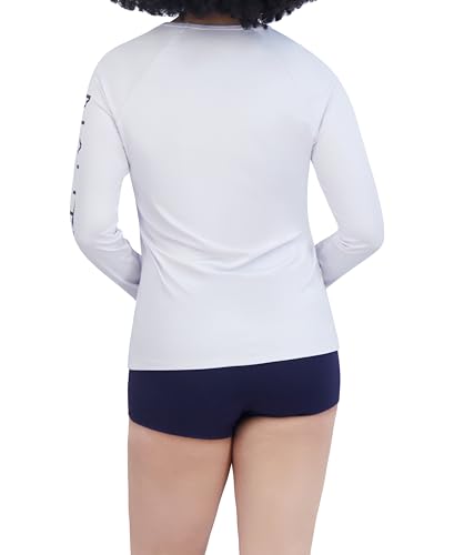 Image of Nautica Women's Long Sleeve Rashguard - Quick-Dry, UPF Protection, Swim Shirt, Pool, Beach, Hiking, Yoga, Volleyball
