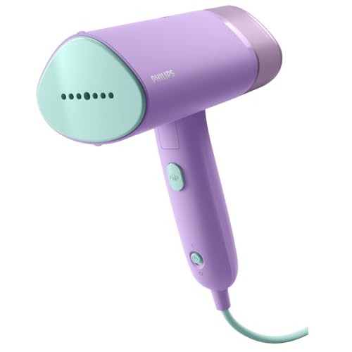 Philips 3000 Series Handheld Garment Steamer — Ready to use in seconds; Fast 20 g/min Steam; Best Travel Companion; 100 ml Tank — Storage Pouch — Purple — STH3010/30