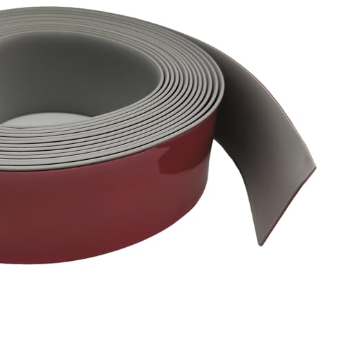 Listello per finestra grigio, larghezza 50 mm, 3 m, listello piatto, profilato, listello in plastica, listello decorativo, protezione per bordi, protezione da parete