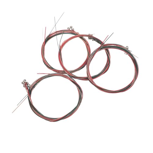 ULDIGI 4 Sets Acoustic Guitar Strings Colorful Metal Steel Wire Strings For Folk Guitars Easy To Replace Accessories For Enhanced Performance