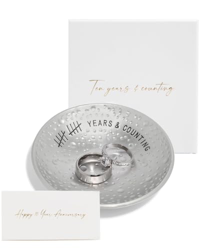 10th Anniversary Tin Ring Holder Dish