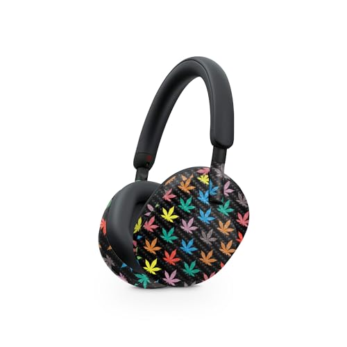Image of MightySkins Carbon Fiber Skin Compatible with Sony WH-1000XM5 Headphones - Sticky Icky Icky | Protective, Durable Textured Carbon Fiber Finish | Easy to Apply