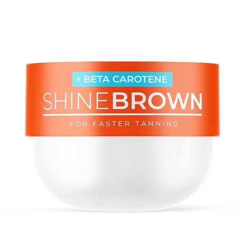 BYROKKO Shine Brown Beta Carotene Bräunungsbeschleuniger Sonnencreme (210 ml), Carroten Bräunungsgel wirksam in Sonnenbänken & im Freien, Natürliche Bräunungsverstärker Sonnenbankcreme BYROKKO Shine Brown Beta Carotene Bräunungsbeschleuniger Sonnencreme (210 ml), Carroten Bräunungsgel wirksam in Sonnenbänken & im Freien, Natürliche Bräunungsverstärker Sonnenbankcreme