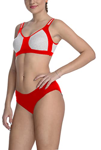 Image of StyFun Cotton Blend Sports Sets, Lingerie Set for Women, Combo Everyday Bra Panty, See Main Image to Check How Many Sets You Will Get