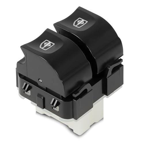 ZEALfix Double Interrupteur De Lève-Vitre 254112588R Pour Clio 3 Dokker Lodgy Captur Trafic Logan Sandero Zoe, 7 Broches Avant Gauche Côté Conducteur...