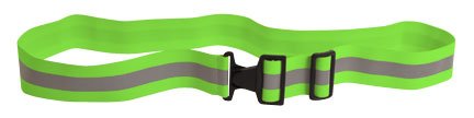 Reflective Elastic Belt w/Buckle Closure-Neon Green