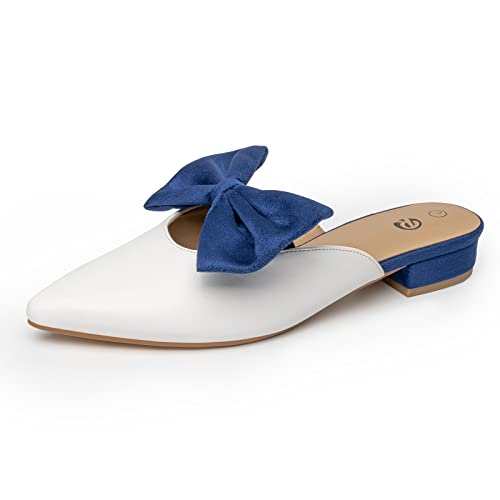 Rekayla Women’s Mules White-Blue 09 #TOP28