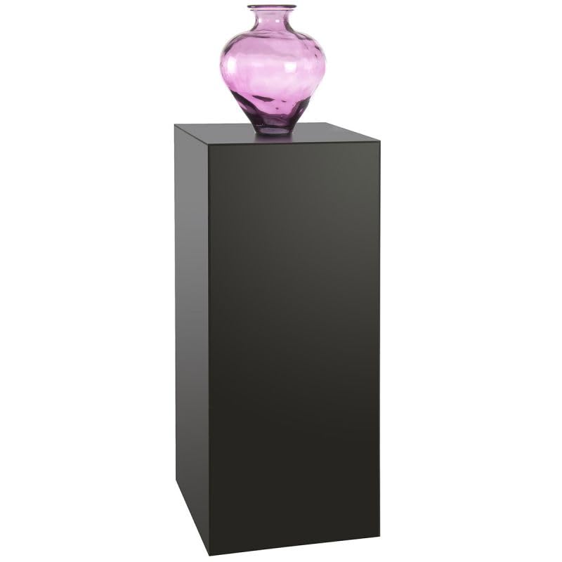 Image of shopPOPdisplays Black Economy Display Pedestal - Expanded PVC - Lightweight, Portable & Durable for Events, Trade Shows - 50 lb. Capacity (18 inch W x 18 inch L x 42 inch H)