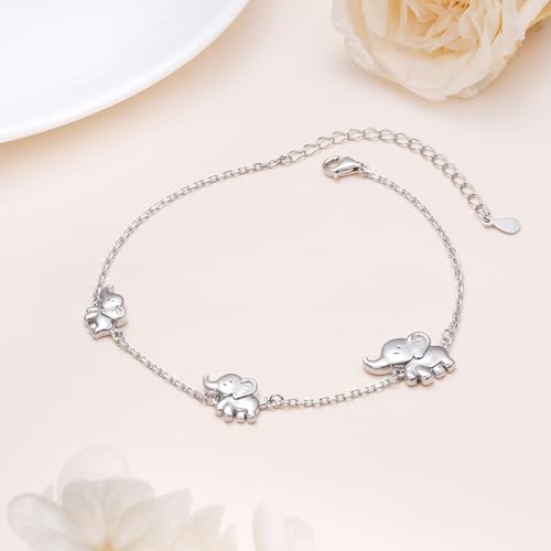 Image of Ladytree Bracelet for Women 925 Sterling Silver Cute Flying Bat /Blue Jay /Turtle /Bunny /Stingary /Octopus Charm Adjustable Bracelet Ocean Jewelry Gifts for Teen Girls Mother Wife Daughter Family