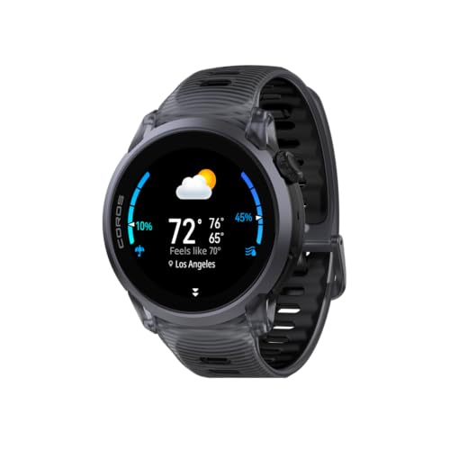 Image of COROS PACE 4 Ultralight Sport GPS Watch, 1.2 inch AMOLED Touchscreen,19 Days of Daily use, Voice Features, Advanced Training Tools, Accurate GPS, Heart Rate Monitor (Black Crystal, Aluminum)