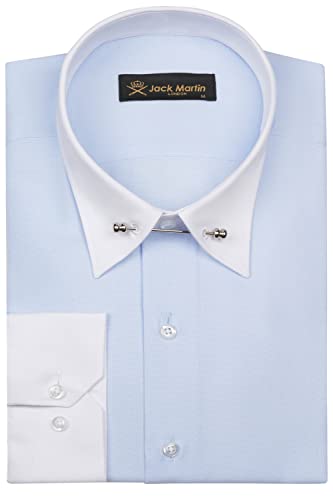 Jack Martin - Chemise Oxford à Col Pin - Chemises Slim Fit Formelles et Business pour Homme Cover