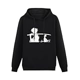 KESIHANXIANGUO Samurai Champloo Anime Mugen And Jin The edo Era Unisex Hooded Printed Pullover Hoodies Mens Black Sweatshirts, Negro , L