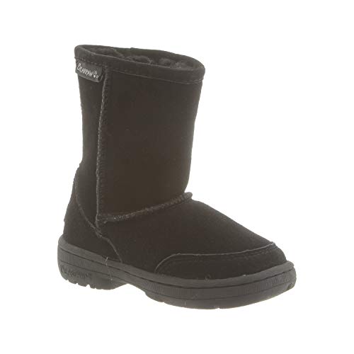 BEARPAW Meadow 6.5 Inch Shearling Boot (Little Kid/Big Kid),Black,3 M US Little Kid