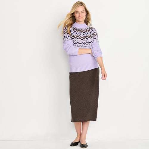 Lands' End Women's Crinkle Midi Skirt4