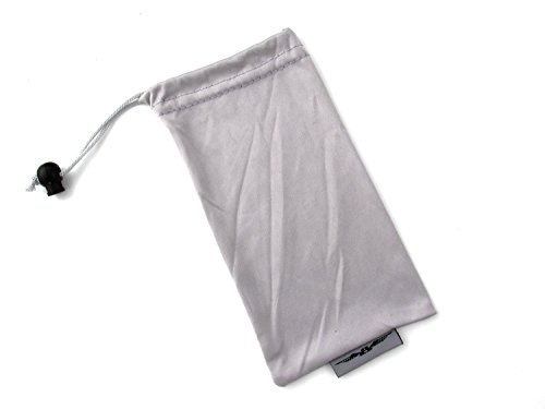 Micro-Fiber Drawstring Eyeglass Pouch in Grey