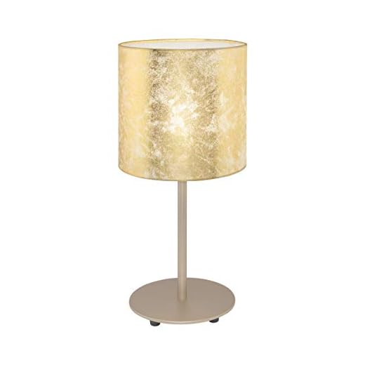 EGLO 97646 Lampe de table, Acier, E27, 60 W, Champagne
