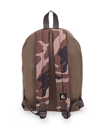 Everest Basic Color Block Backpack, Olive/Camo, One Size #TOP3