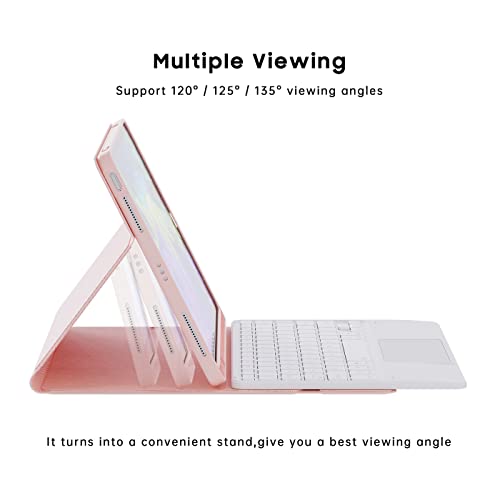Keyboard Case For Ipad Pro 11 Inch - Smart Wireless Waterproof Detachable Tablet Touchpad Keyboard With Pencil Holder - For Ipad Pro 11 4Th/3Rd/2Nd/1St/ Ipad Air 10.9 Inch 5Th/4Th Gen Keyboard Pink #TOP3