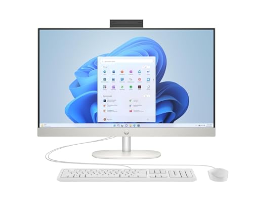 Migliori PC all in one gaming HP 27-cr0006sl All-in-One, Desktop, Intel Core i7-1355U, 16GB RAM DDR4, 1TB SSD, Grafica Intel Iris Xe, Display da 27' FHD IPS, Wi-Fi 6, Audio Integrato da 2W, Windows 11, Non è Touch, Bianco