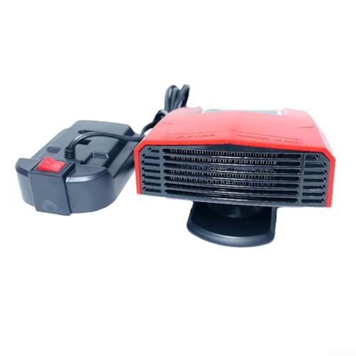 Ventilatore riscaldatore per auto alimentato a batteria da 18 V, progettato per sbrinamento e sbrinamento della neve, staffa di rotazione regolabile per riscaldamento e raffreddamento in auto e