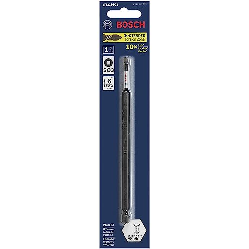 BOSCH ITSQ36B 10-Pack 6 In. Square #3 Impact Tough Screwdriving Power Bits — view 2