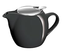 Avanti Camelia Ceramic Teapot, 500ml, Pitch Black