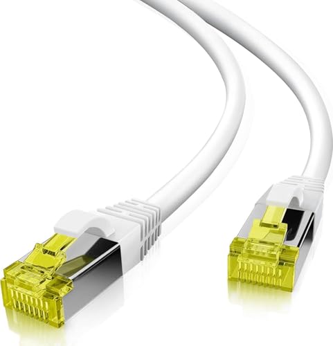 Helos Câble Patch Ultra Flex S/FTP catégorie 6a TPE Blanc 25 m