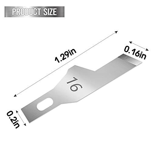 Pacote com 100 lâminas de faca para artesanato #16 lâminas de substituição para bricolagem de corte