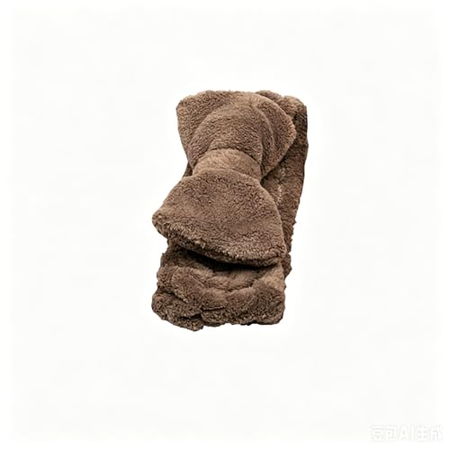 Kawaii Squirrel ヘアバンド、ボウ付き、洗顔用、4色セット、ふわふわ素材、伸縮性あり、スキンケア向けHPC-0260 (茶色)