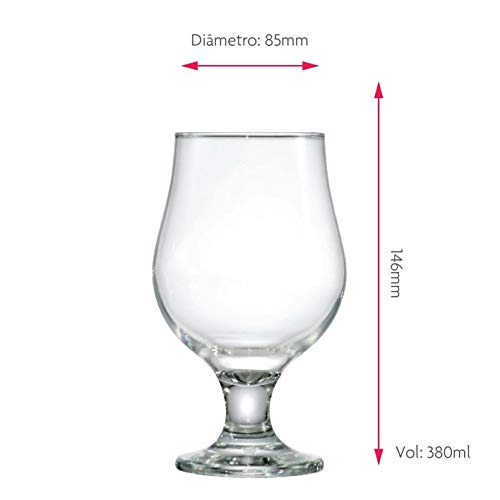 Jogo de Taças para Cerveja Rótulo Beer Master 380ml 6 Pcs