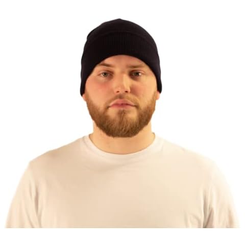 MILSPEC SURPLUS Adult Unisex Beanie Hat Soft Cuffed Slouch Warm Winter Mens Ladies Hats (Black) Cover
