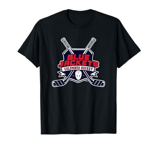 Columbus Blue Jackets Hockey Sticks Black Licensed T-Shirt