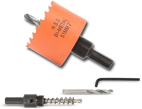 2 inch Hole Saw for Wood, Metal, Plastic & Drywall, with Arbor