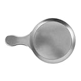GLEAVI Snackteller Aus Edelstahl Eisenpfanne Aluminiumteller Für Speisen Bratplatte Aus Edelstahl Für Serviergeschirr Aus Metall Serviertablett Für Speisen Silber