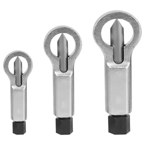 Anhoer 3 Teiliges Mutternsprenger Mutter Entferner Extraktions Werkzeug 9-12mm/12-16mm/16-22mm Mutternlöser Mutternspalter Entferner Gebrochener und Beschädigter Muttern Werkzeug