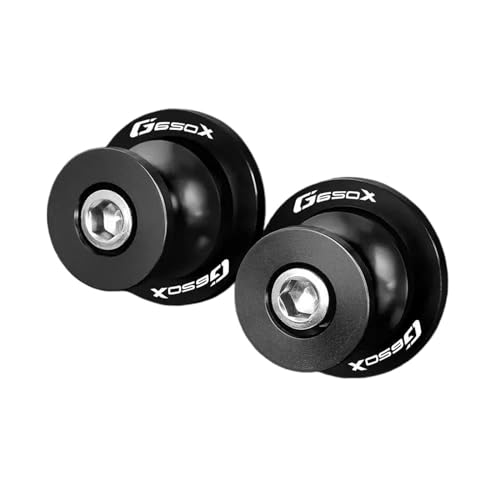 Für B G650X 2006 2007 2008 8MM Motorradzubehör Aluminium Schwingenspulen Schieber Hinterständerschrauben(SCHWARZ)