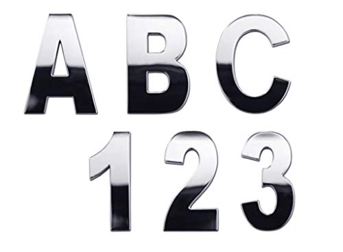 Personalized Set of Chrome Auto Letters and Numbers - Monster