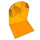 Cyrank 1 Paar Buchstützen Für Regale, Transparenten Acryl-Buchstütze, Buchständer, Buch-Organizer, Dekorative Bücher, Acryl Buchstützen, Dekorative Buchstützen Zum Halten von Büchern(Orange)