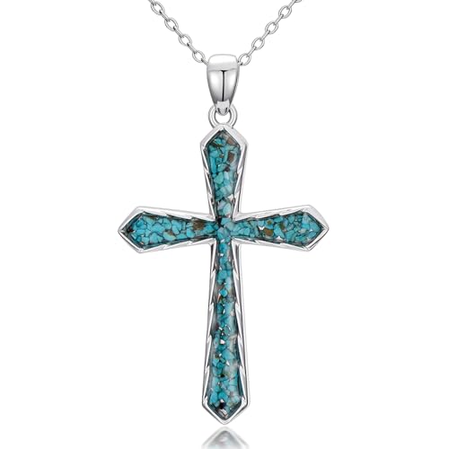 Cross Necklace for Women 925 Sterling Silver Cross Pendant Religious Christian Jewelry Faith Easter Gifts for Wife