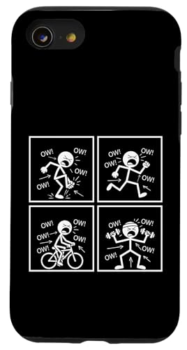Ow Ow Ow Ow Stickman Figure Humorous Chronic Pain Awareness �X�}�z�P�[�X iPhone SE (2020) / 7 / 8 �p