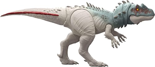 Image of Mattel Jurassic World Dinosaur Figure Toy, Gigantic Thrashers Large Torvosaurus with 2 Attack Action & Evolve Feature, Digital Play