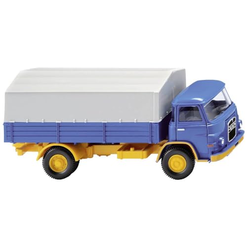 Wiking 0411 02 H0 Man 415 Flatbed Truck Blue/Melon Yellow, various, 1:87