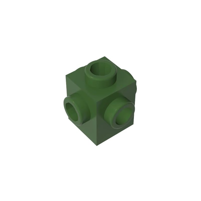 XYEIUGO 4733 Hinge Brick Special 1x1 Studs on 4 Sides, Tarmac, 50 PCS